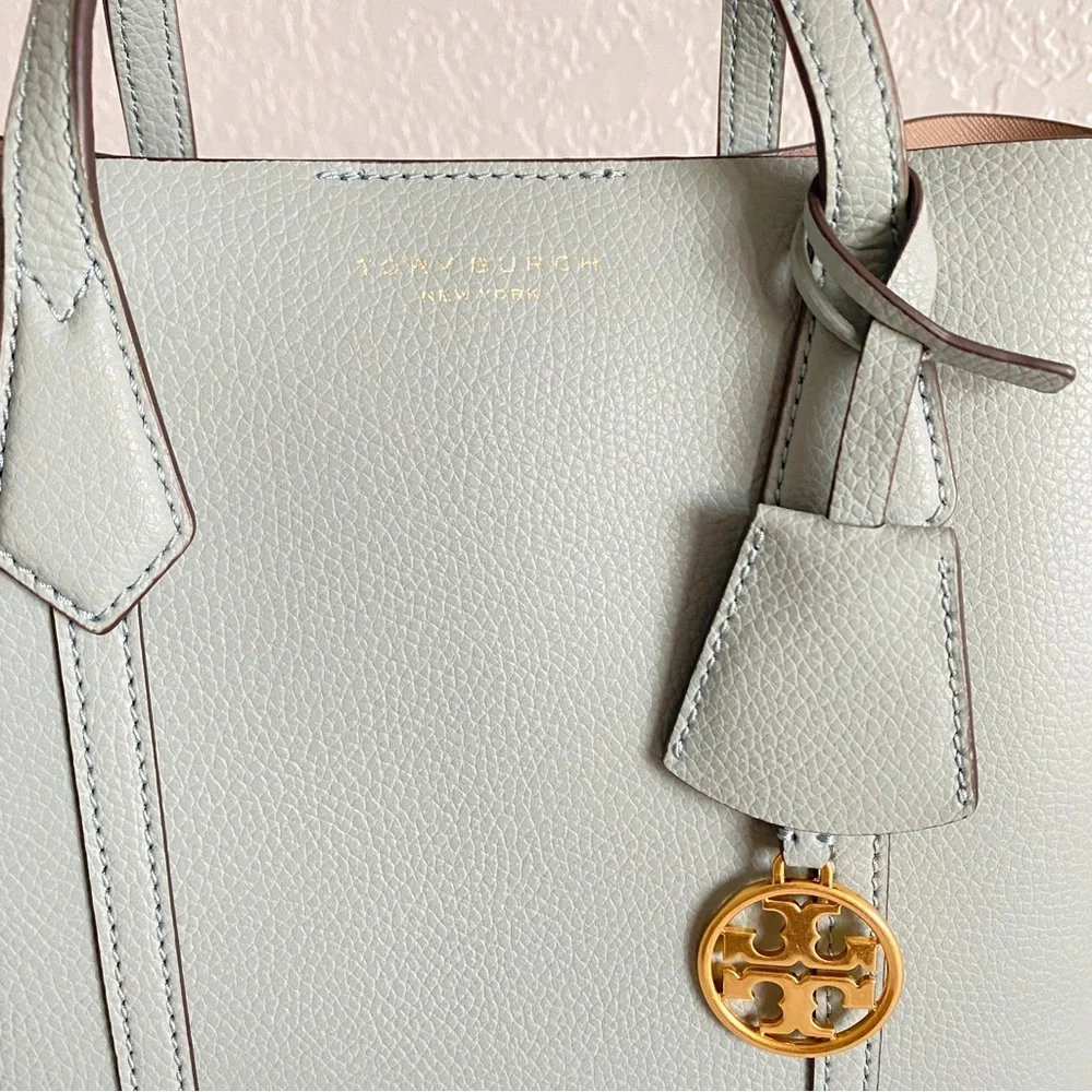 Tory Burch light blue small tote